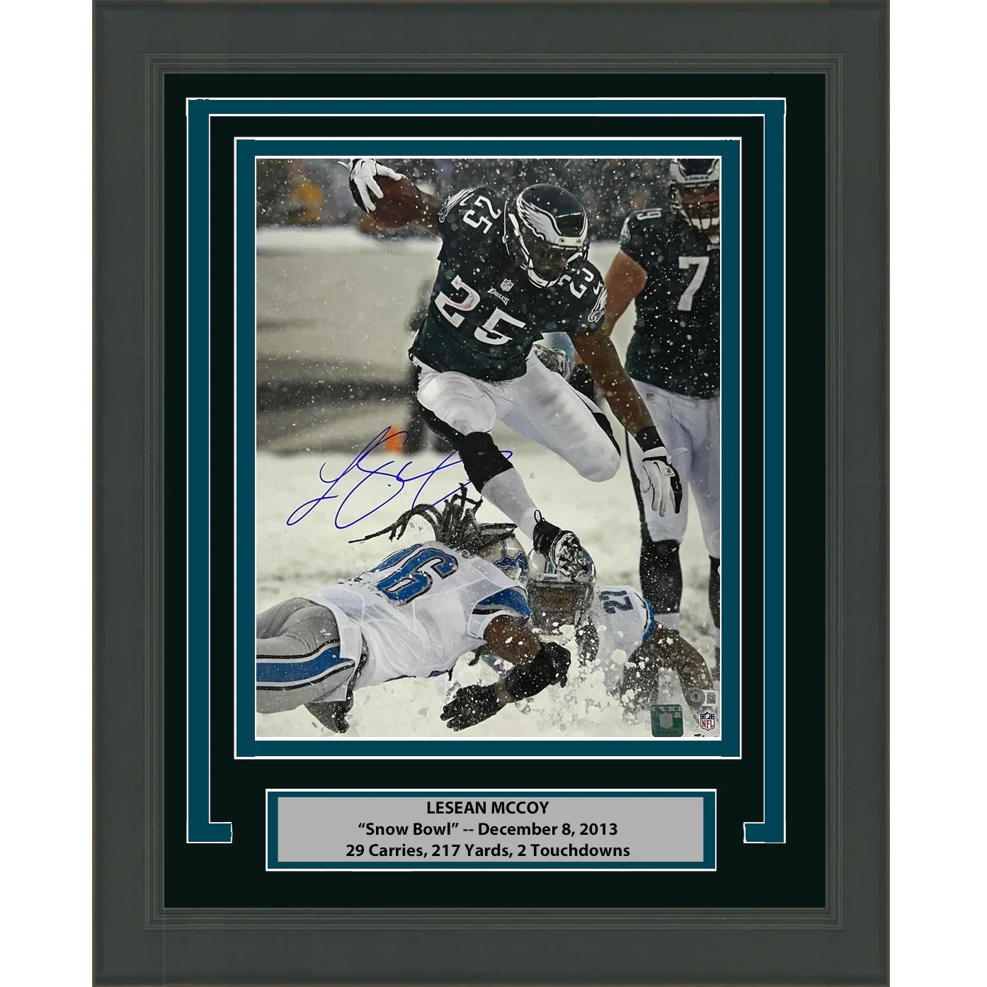 Framed Autographed/Signed LeSean McCoy Philadelphia Eagles 16x20 Football Photo Beckett BAS COA
