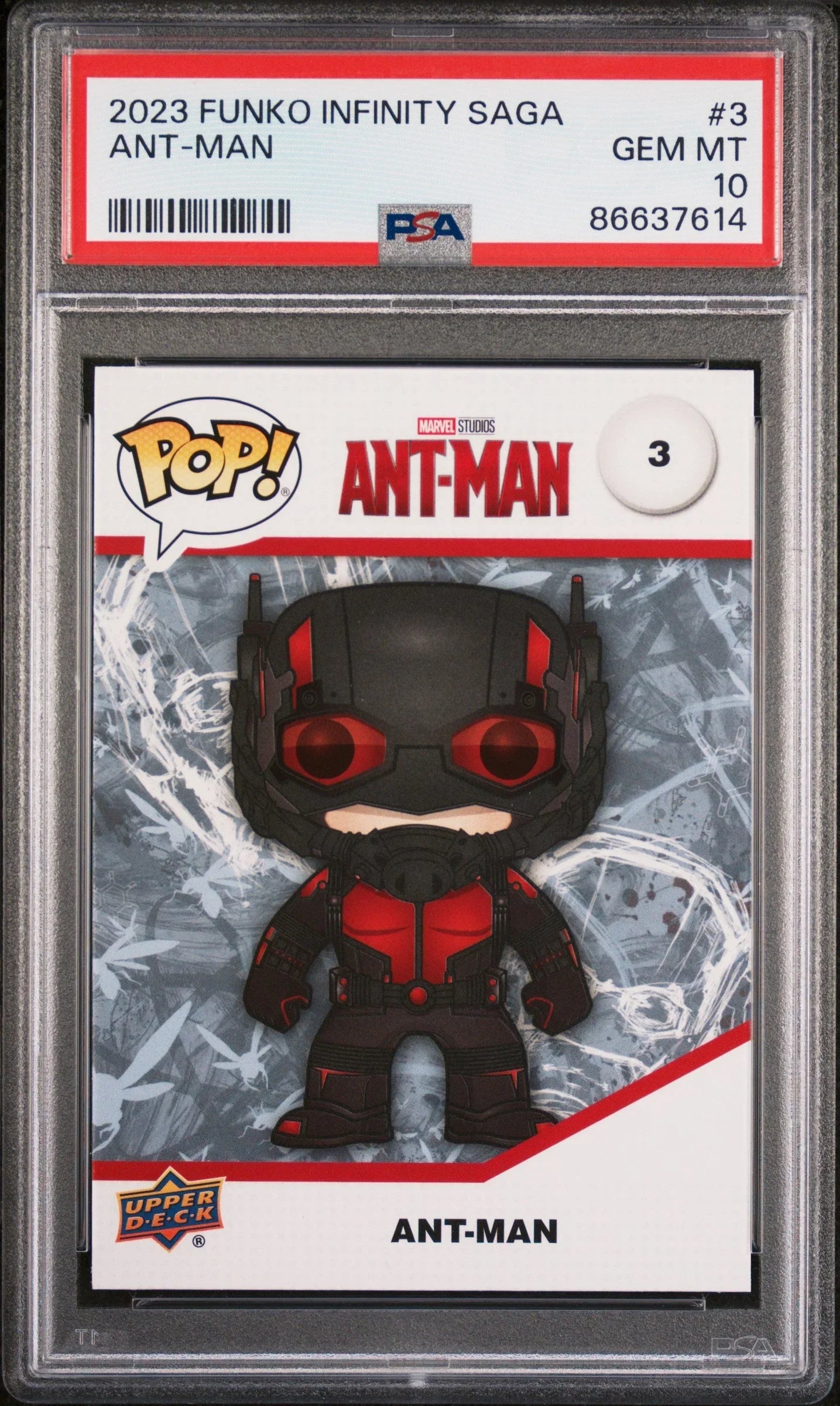 2023 UPPER DECK FUNKO POP MARVEL  ANTMAN  #3  PSA 10