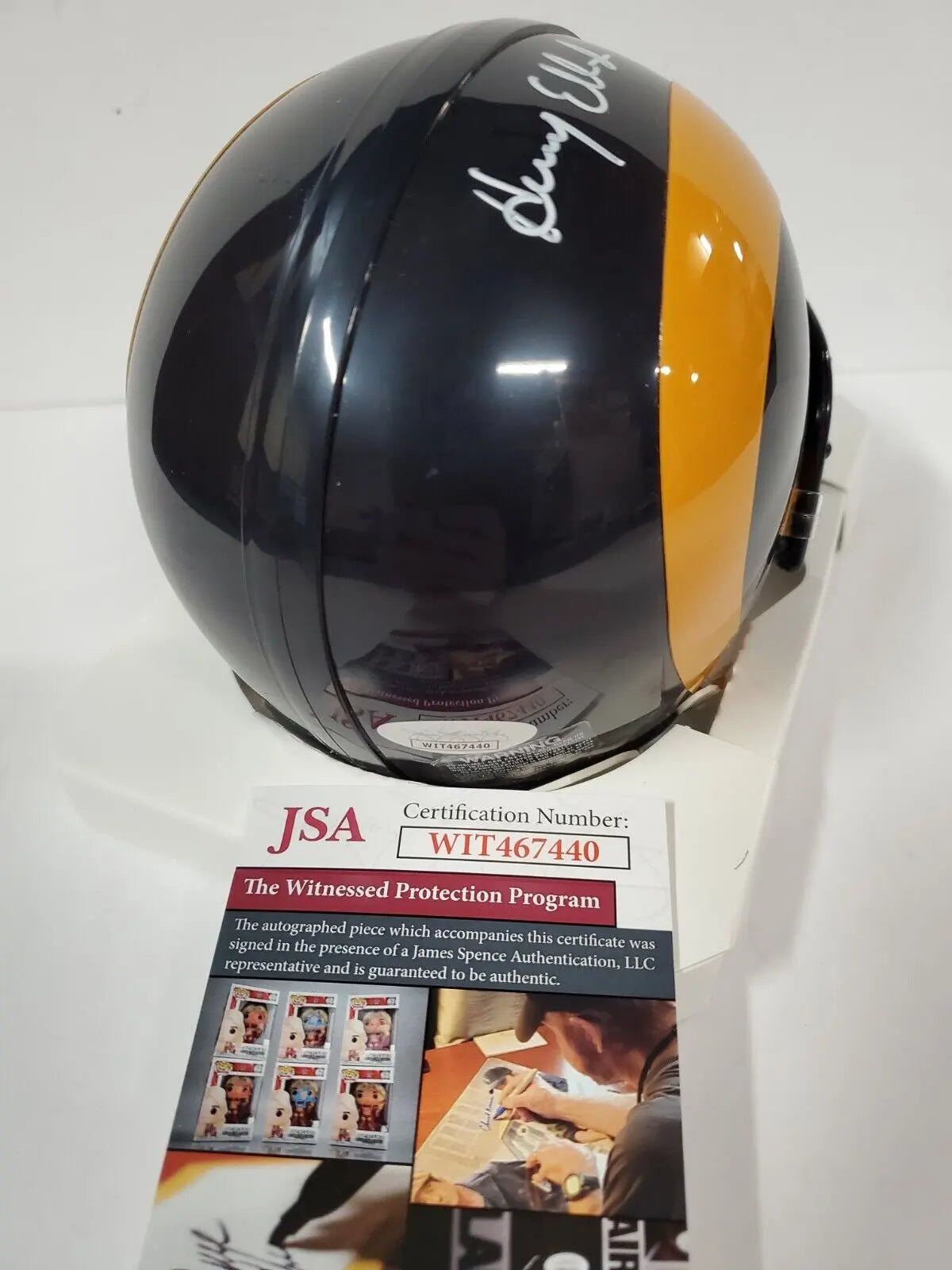 Los Angeles Rams Henry Ellard Autographed Classic Mini Helmet Jsa Coa