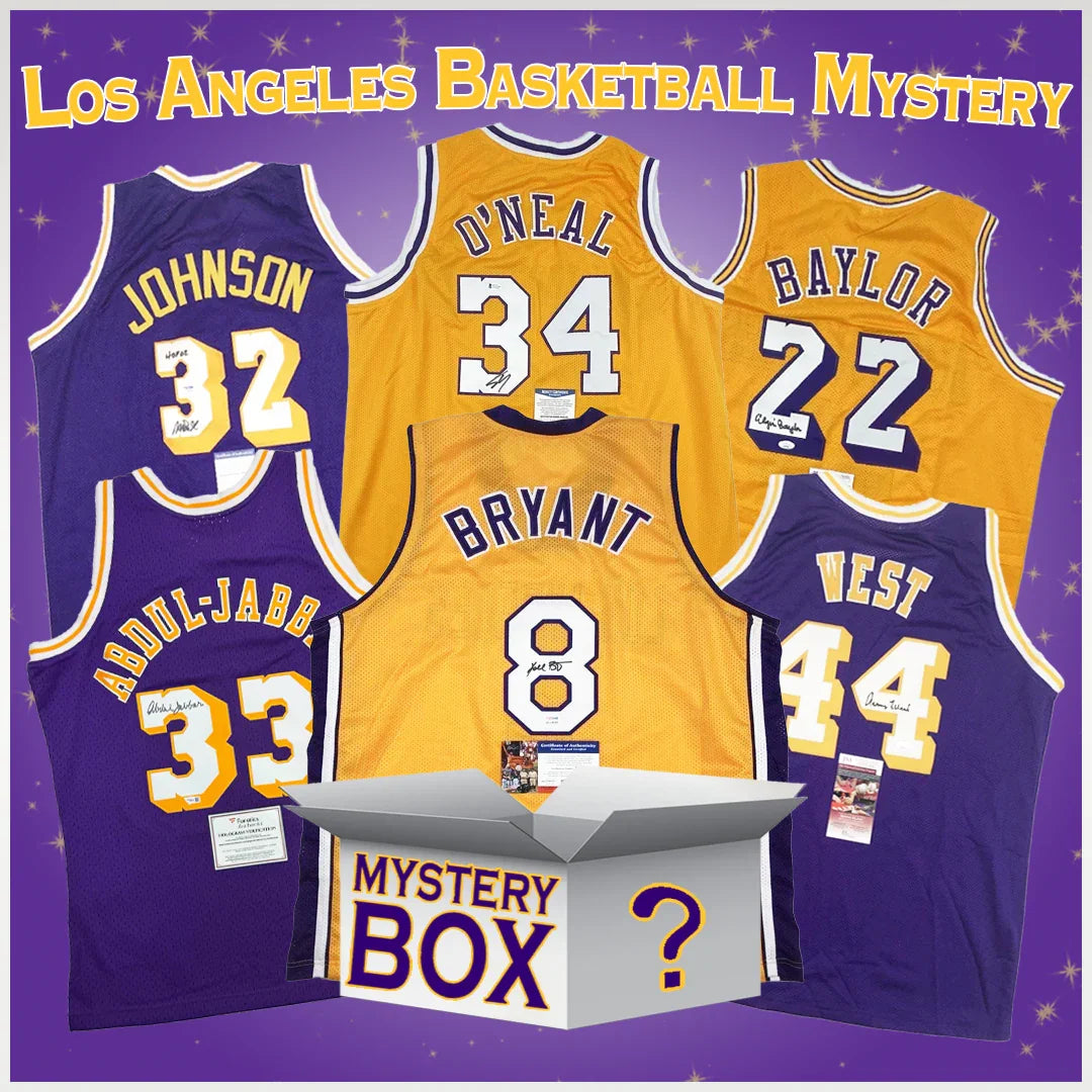 Autographed/Signed Los Angeles Basketball Jersey Mystery Box with PSA JSA or Beckett COA