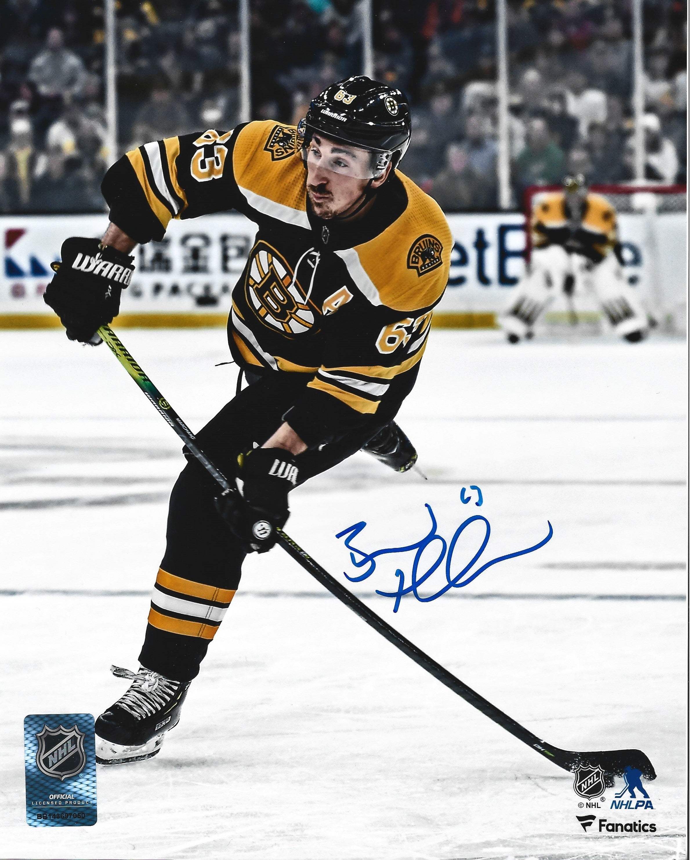 Brad Marchand Slapshot Boston Bruins Autographed 16" x 20" Hockey Photo