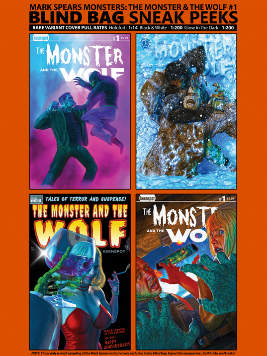 Mark Spears Monsters The Monster & The Wolf #1 A Mark Spears Blind Bag (10/15/2025) Ex Posse 5 PACK