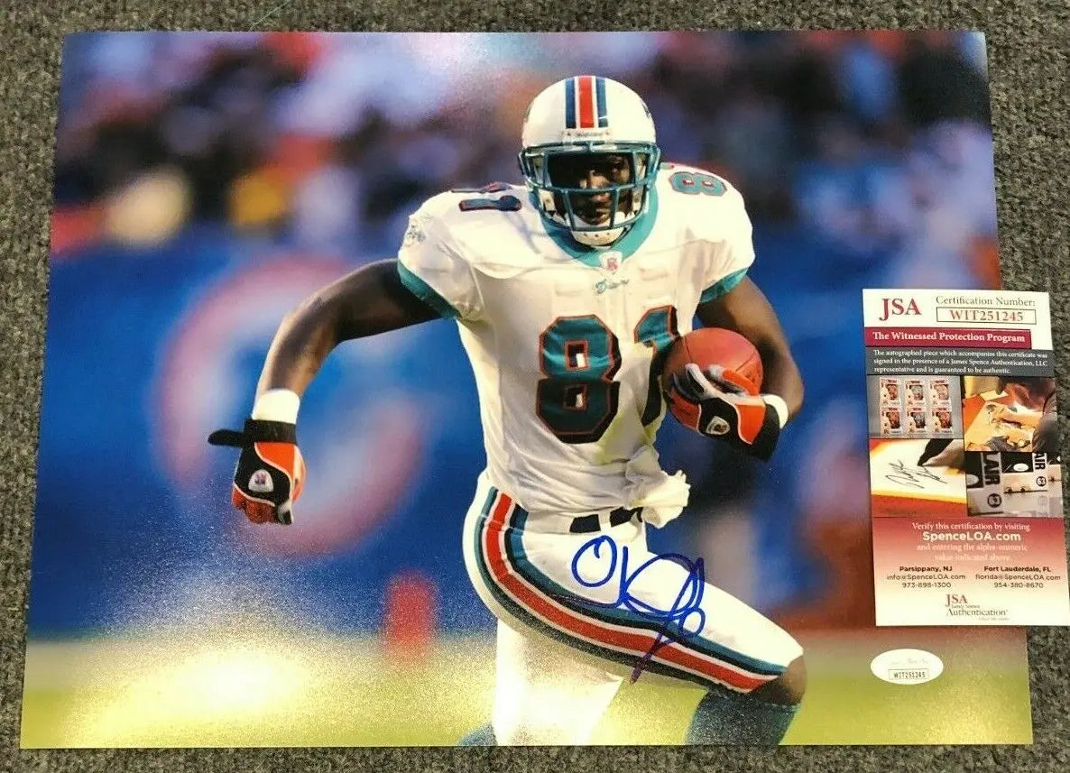 Miami Dolphins Oj Mcduffie Autographed Signed 11X14 Photo Jsa  Coa