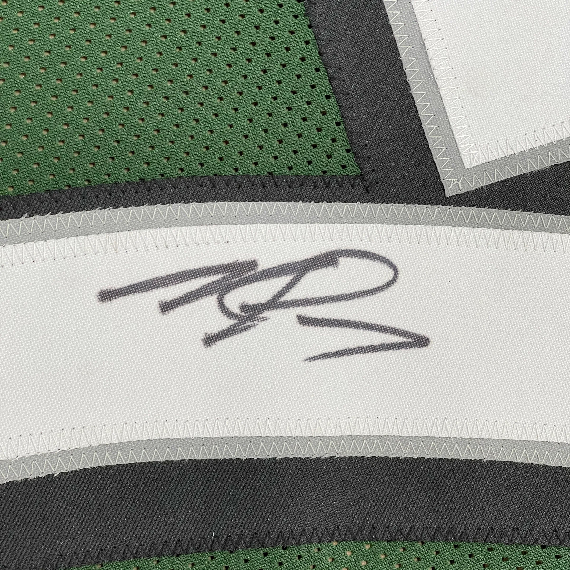 Framed Autographed/Signed Michael Mike Vick 35x39 Philadelphia Green Football Jersey PSA/DNA COA