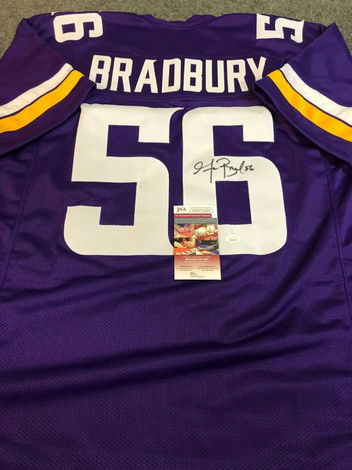 Minnesota Vikings Garrett Bradbury Autographed Signed Jersey Jsa Coa