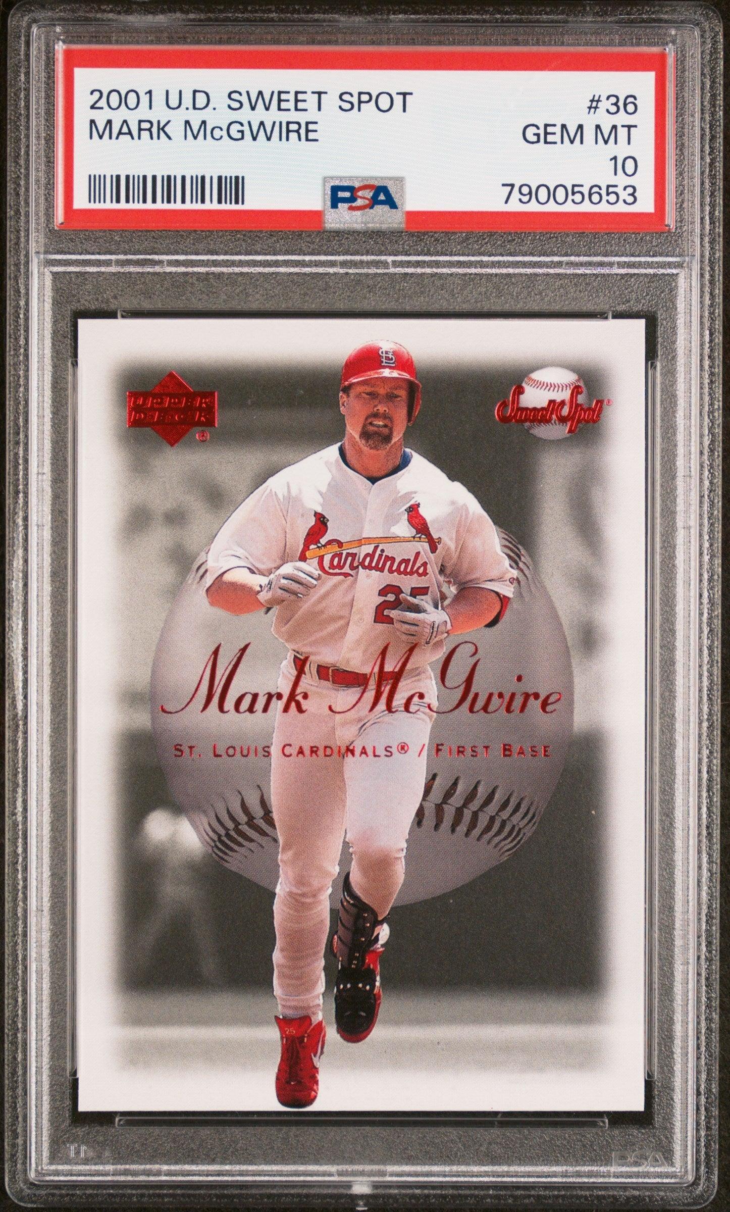 2001 UPPER DECK SWEET SPOT MARK McGWIRE  #36 - PSA 10