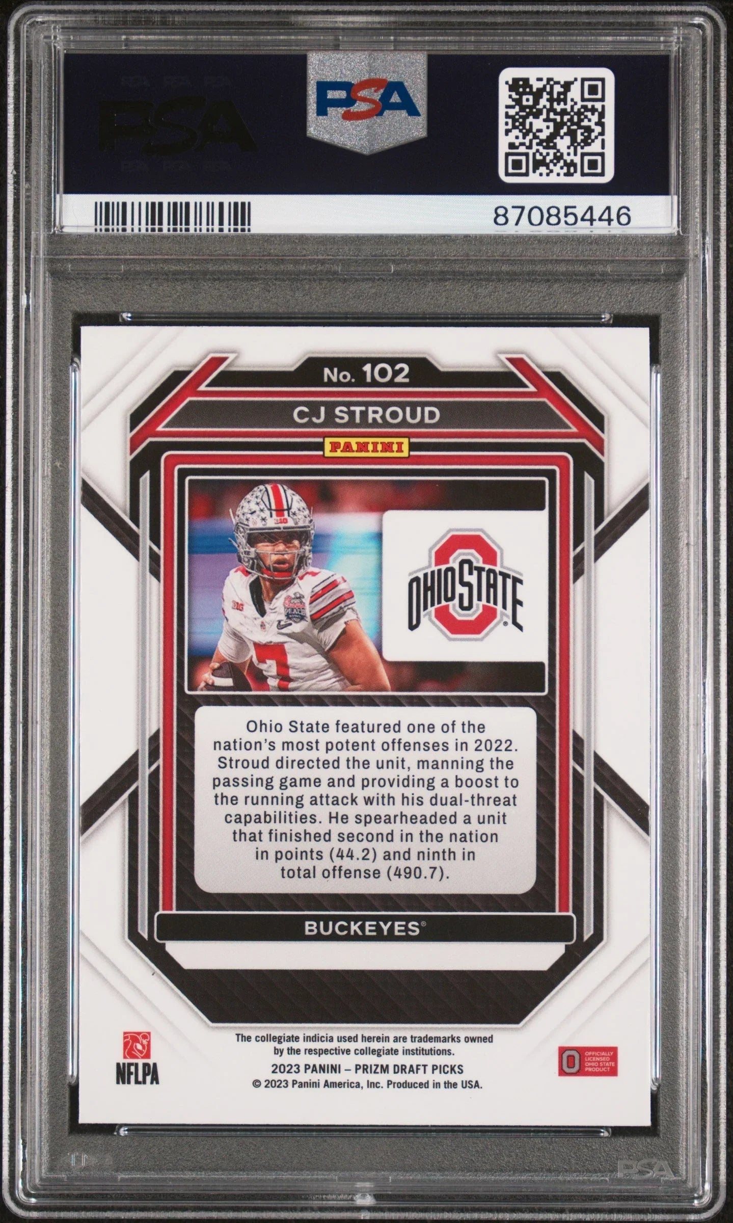 Graded 2023 Panini Prizm DP CJ Stroud #102 Rookie RC Football Card PSA 10 Gem Mint