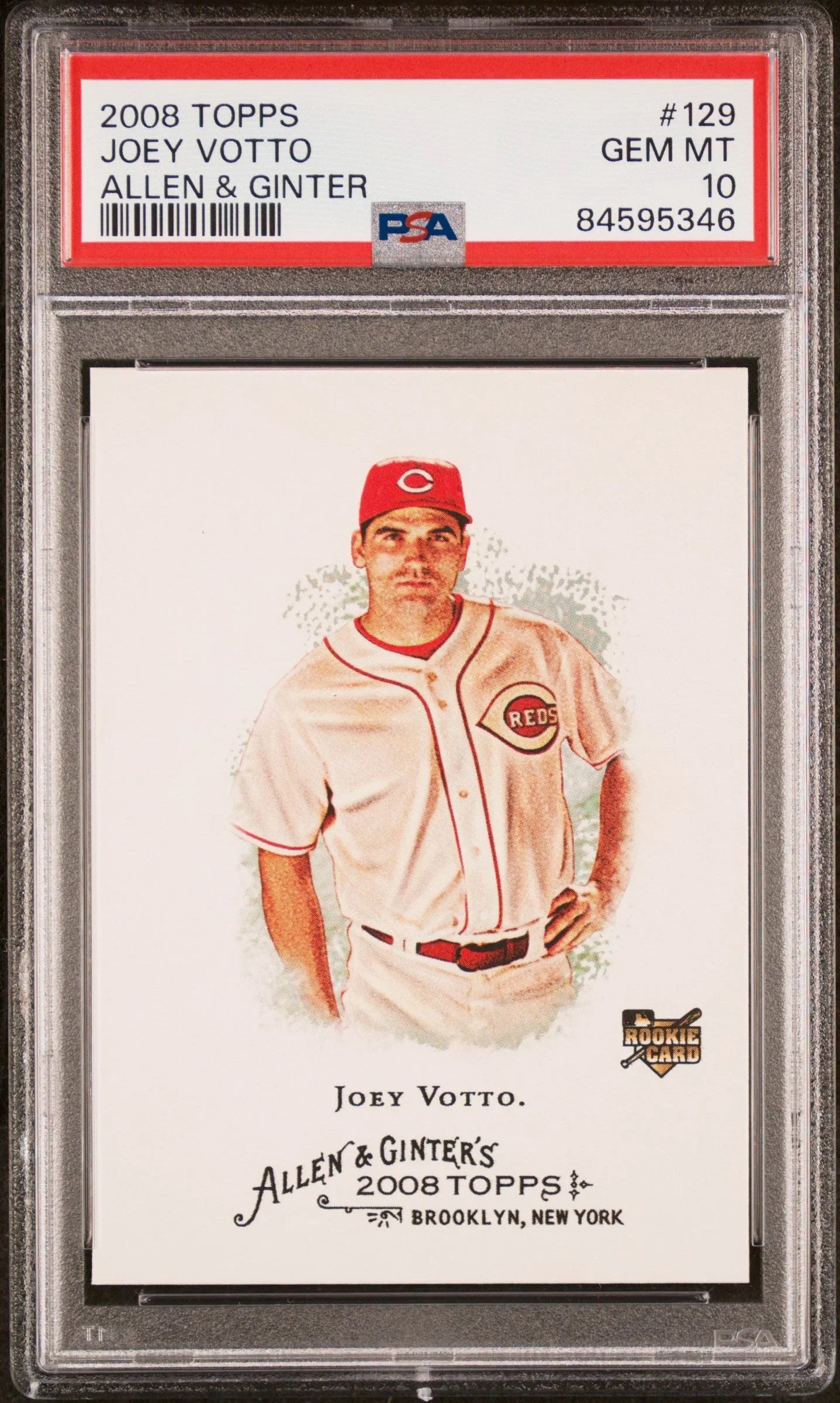 Graded 2008 Topps Allen & Ginter Joey Votto #129 Rookie RC Baseball Card PSA 10 Gem Mint