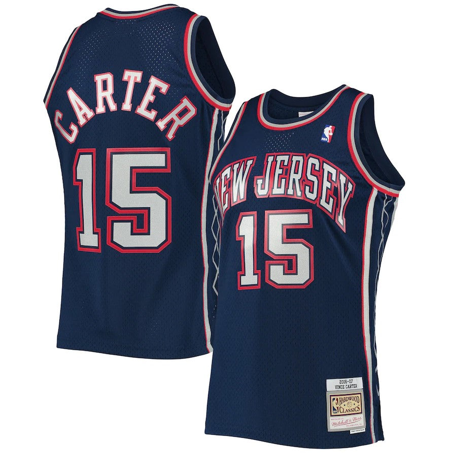 Vince Carter New Jersey Nets Mitchell & Ness 2006-07 Hardwood Classics Swingman Jersey - Navy