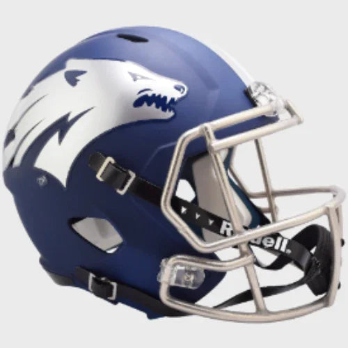 Nevada Wolfpack Full Size Speed Replica Football Helmet Matte Navy NCAA