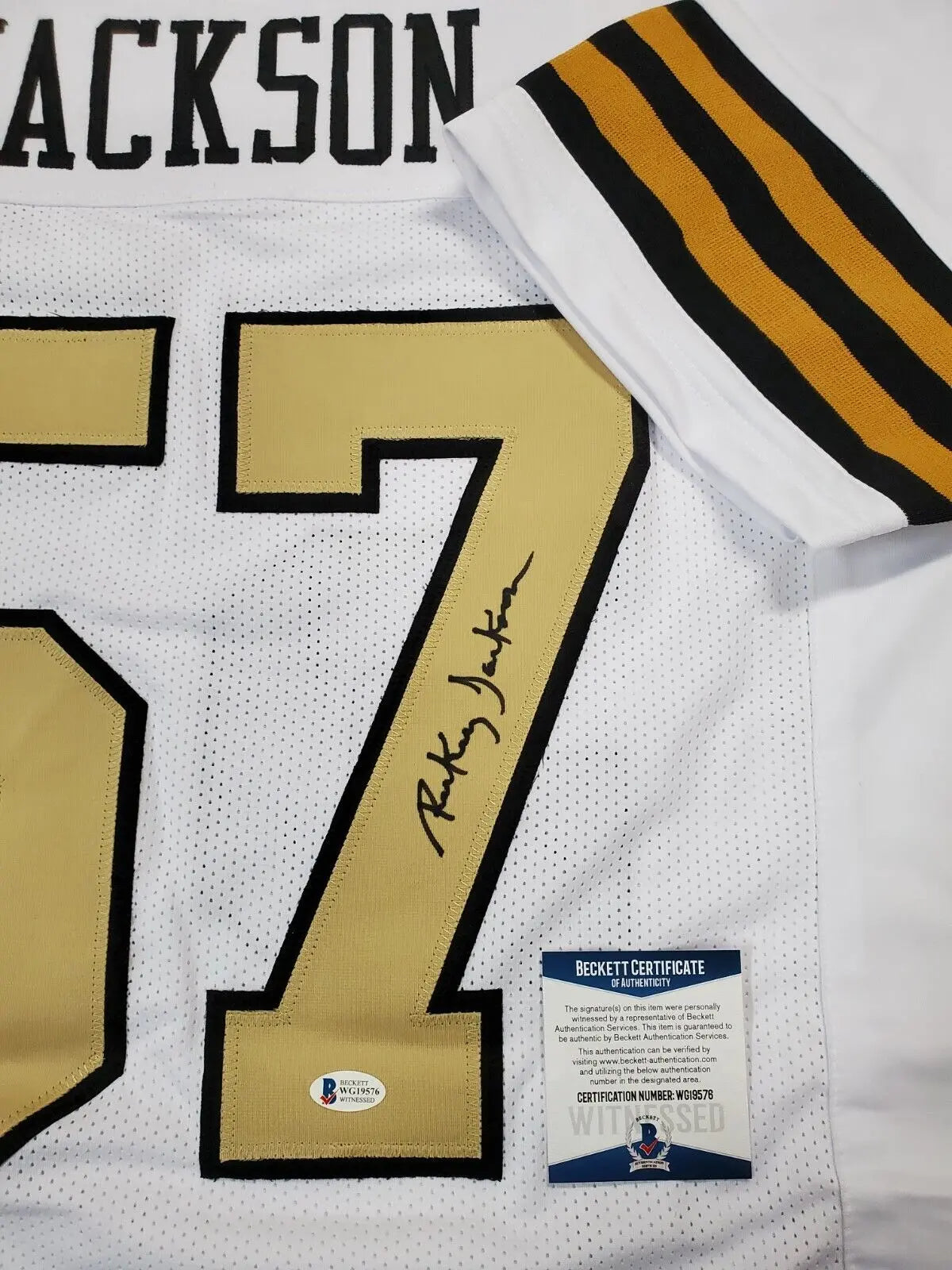 New Orleans Saints Rickey Jackson Autographed Signed Jersey Beckett  Coa