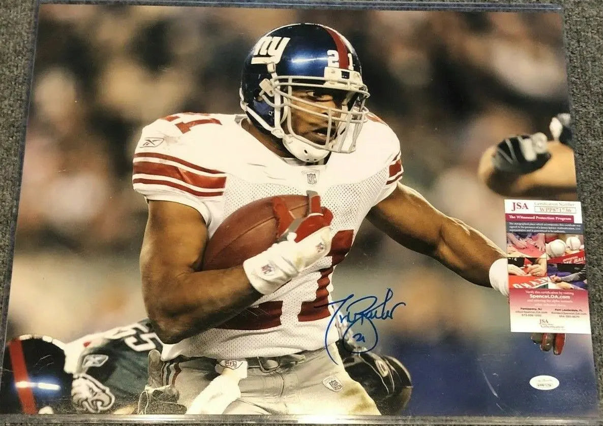 New York Giants Tiki Barber Autographed Signed 16X20 Photo Jsa Coa
