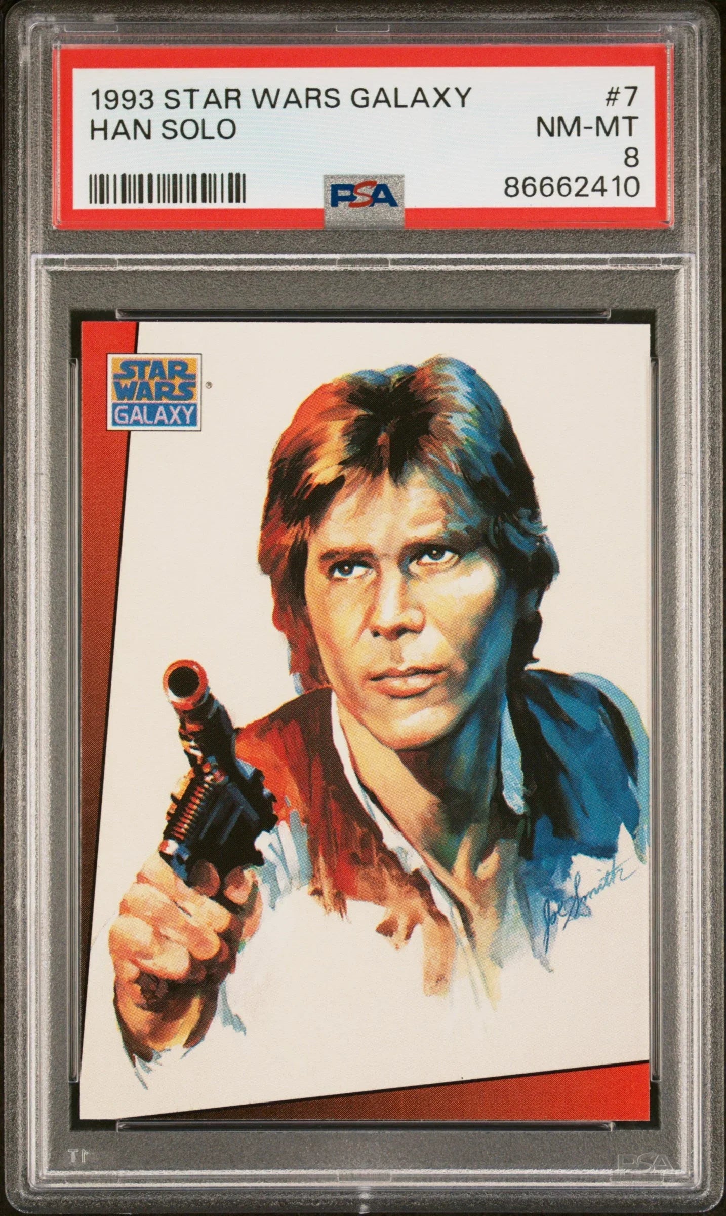 1993 STAR WARS GALAXY HAN SOLO  #7 - PSA 8