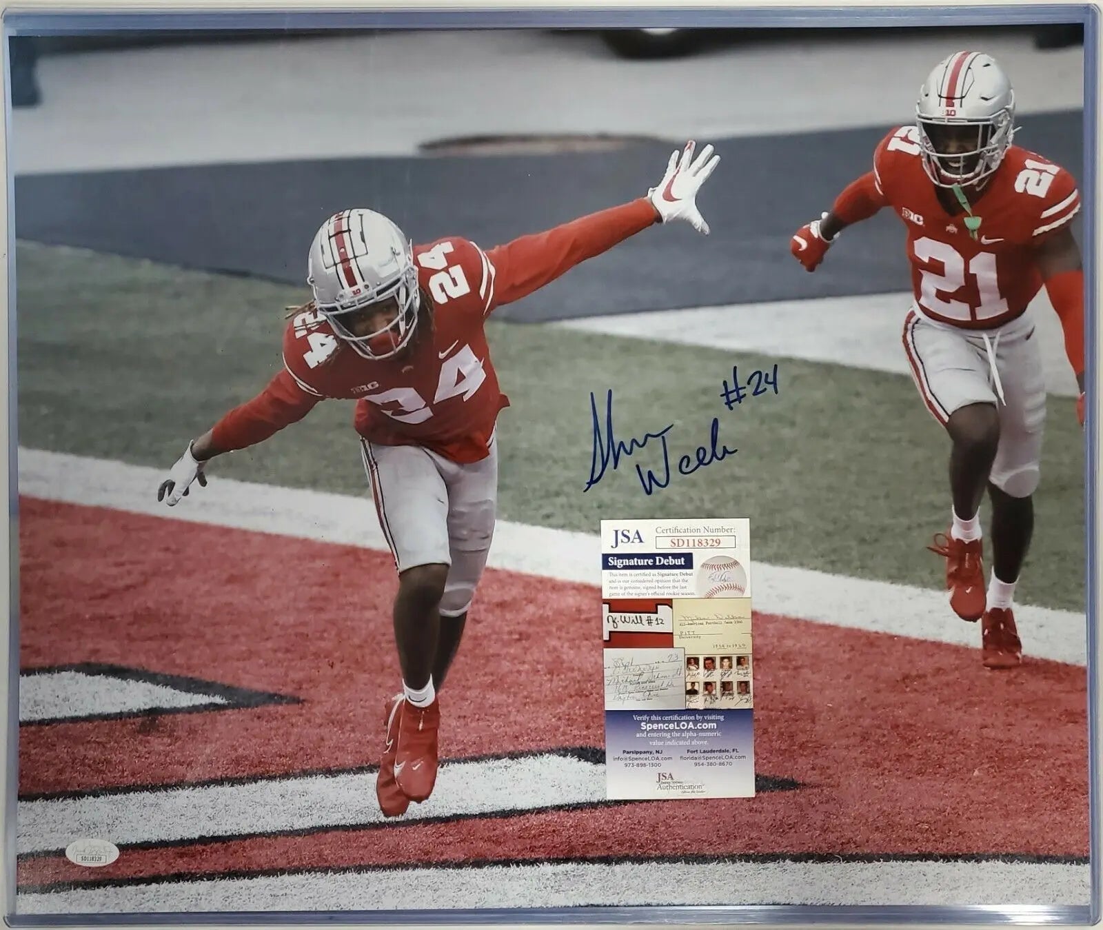 Ohio State Buckeyes Shaun Wade Autographed 16X20 Photo Jsa Coa