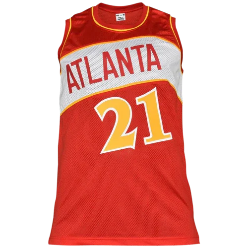 Dominique Wilkins Autographed Atlanta Hawks (Red #21) Custom Jersey - JSA