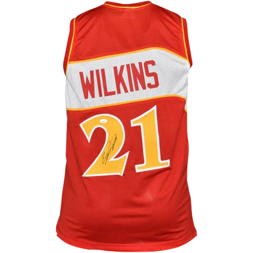 Dominique Wilkins Autographed Atlanta Hawks (Red #21) Custom Jersey - JSA
