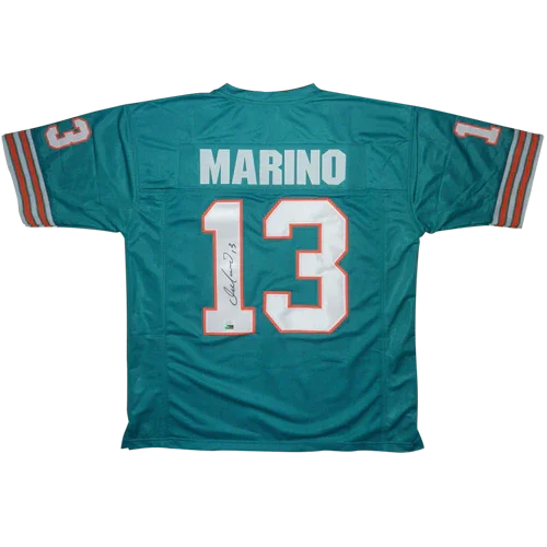 Dan Marino Autographed Miami Dolphins (Teal #13) Custom Jersey - JSA