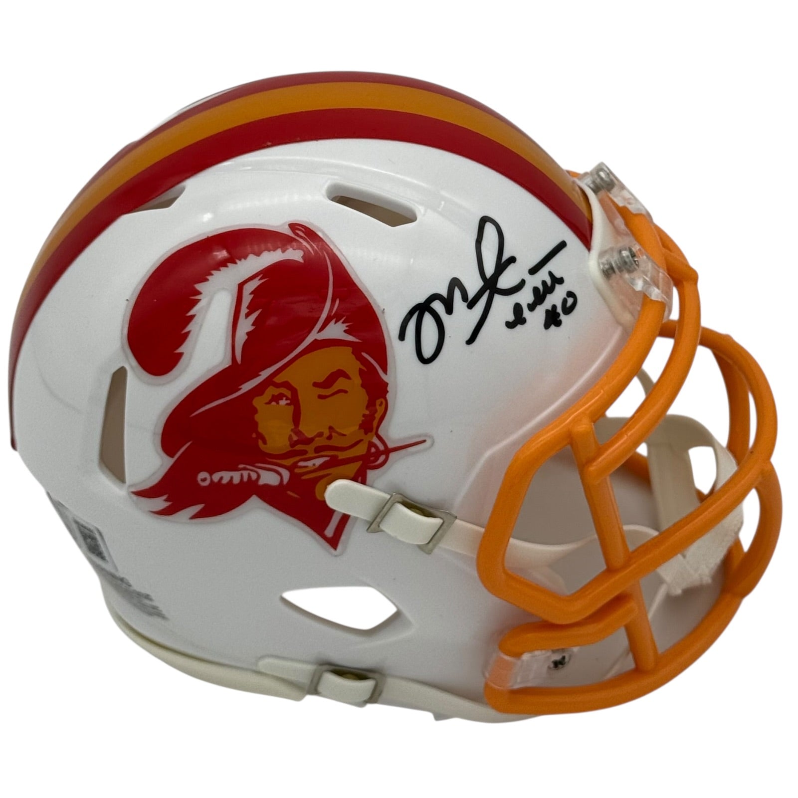 Mike Alstott Autographed Tampa Bay Buccaneers (Throwback White) Mini Helmet - JSA