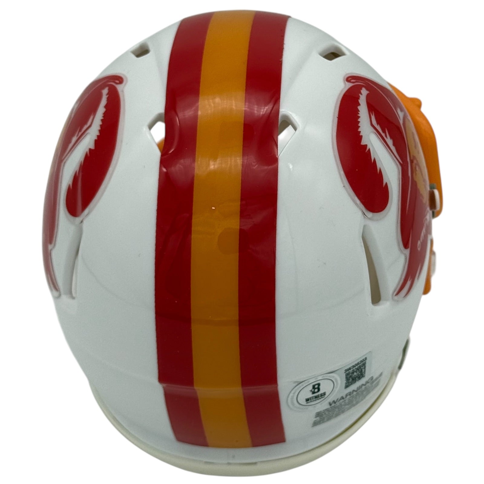 Mike Alstott Autographed Tampa Bay Buccaneers (Throwback White) Mini Helmet - JSA