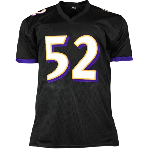 Ray Lewis Autographed Baltimore Ravens (Black #52) Custom Jersey - JSA