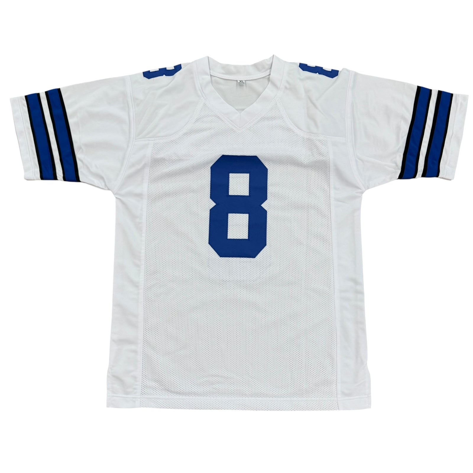 Troy Aikman Autographed Dallas Cowboys (White #8) Custom Jersey