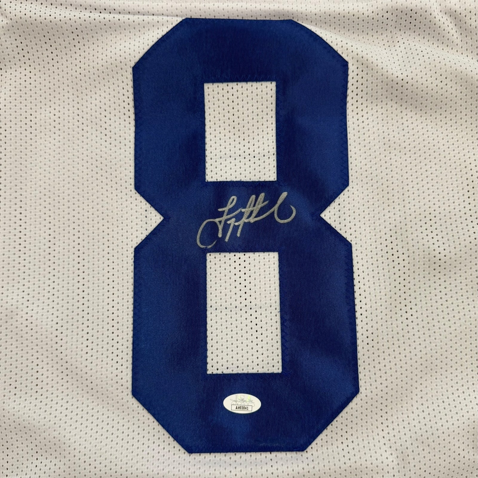 Troy Aikman Autographed Dallas Cowboys (White #8) Custom Jersey