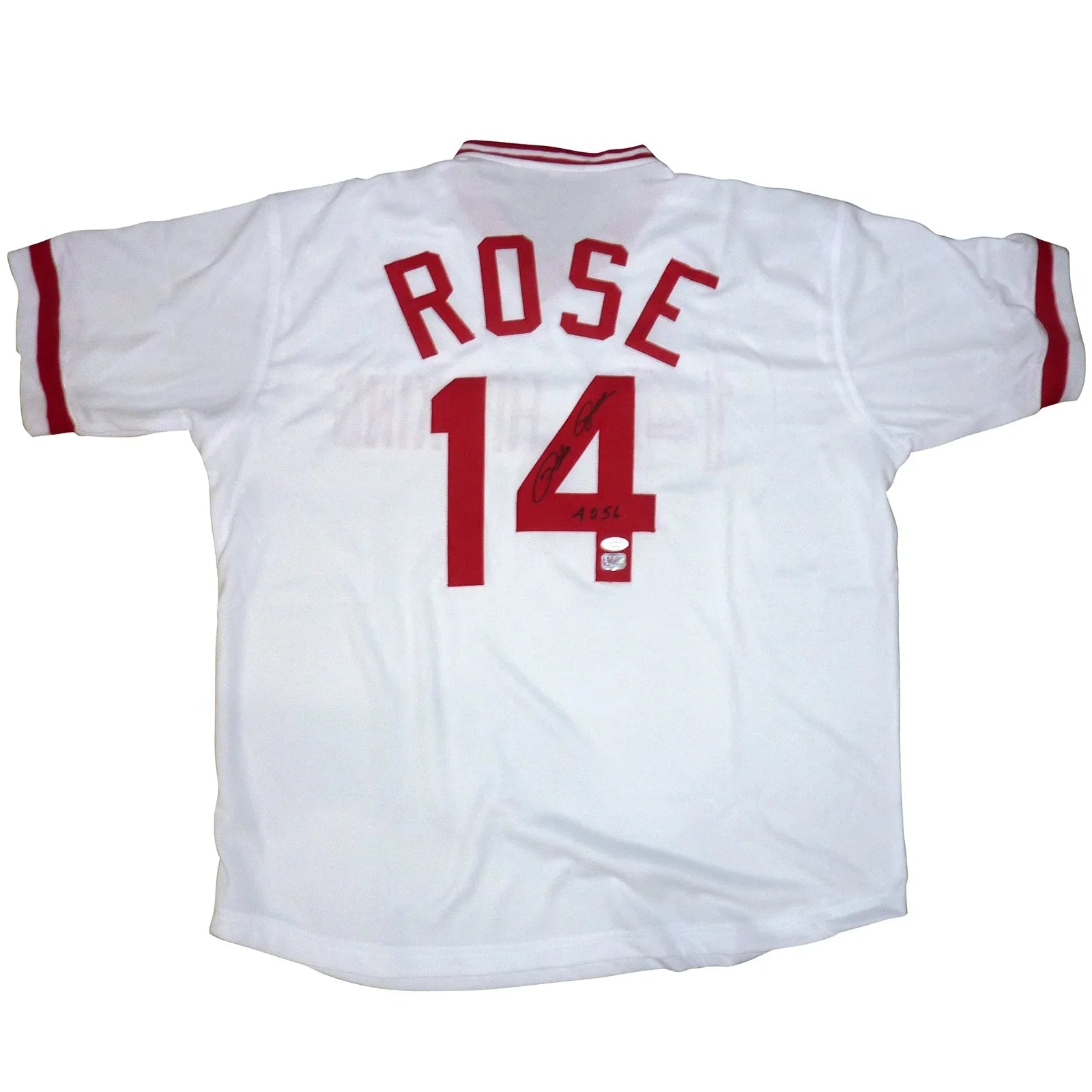 Pete Rose Autographed Cincinnati (White #14) Custom Jersey w/ "4256" - JSA