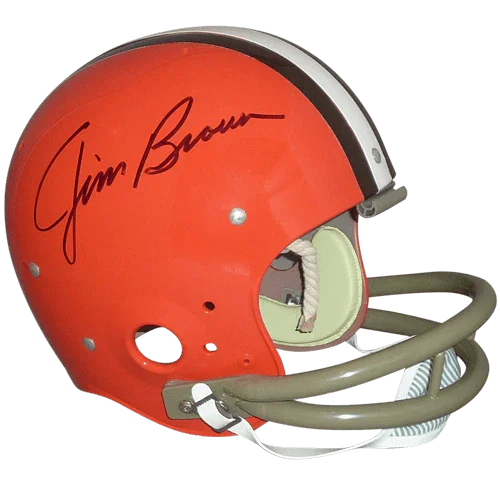 Jim Brown Autographed Cleveland Browns TK Suspension Helmet - JSA Witness
