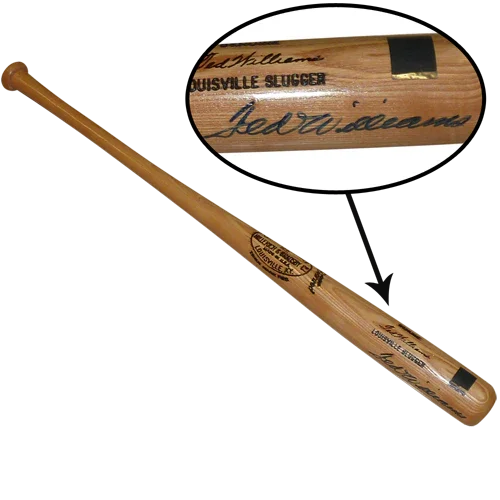 Ted Williams Autographed Louisville Slugger Bat - Steiner , Green Diamond