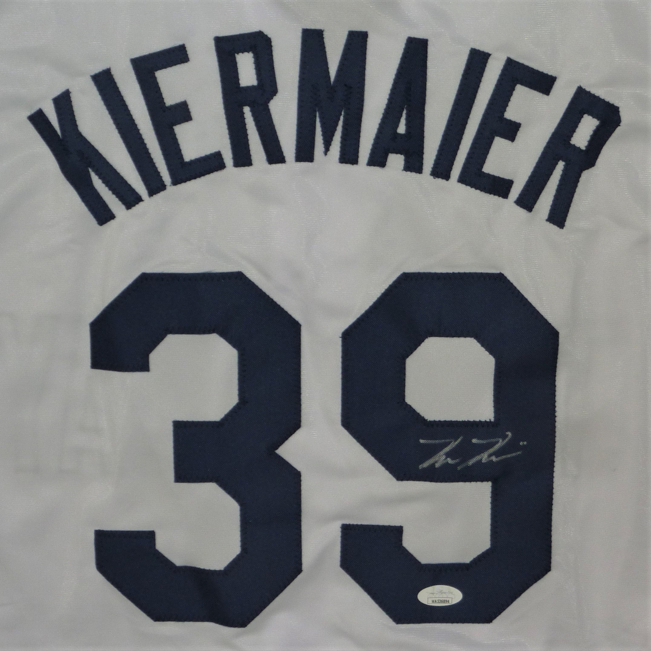 Kevin Kiermaier Autographed Tampa Bay (White #39) Custom Jersey - JSA
