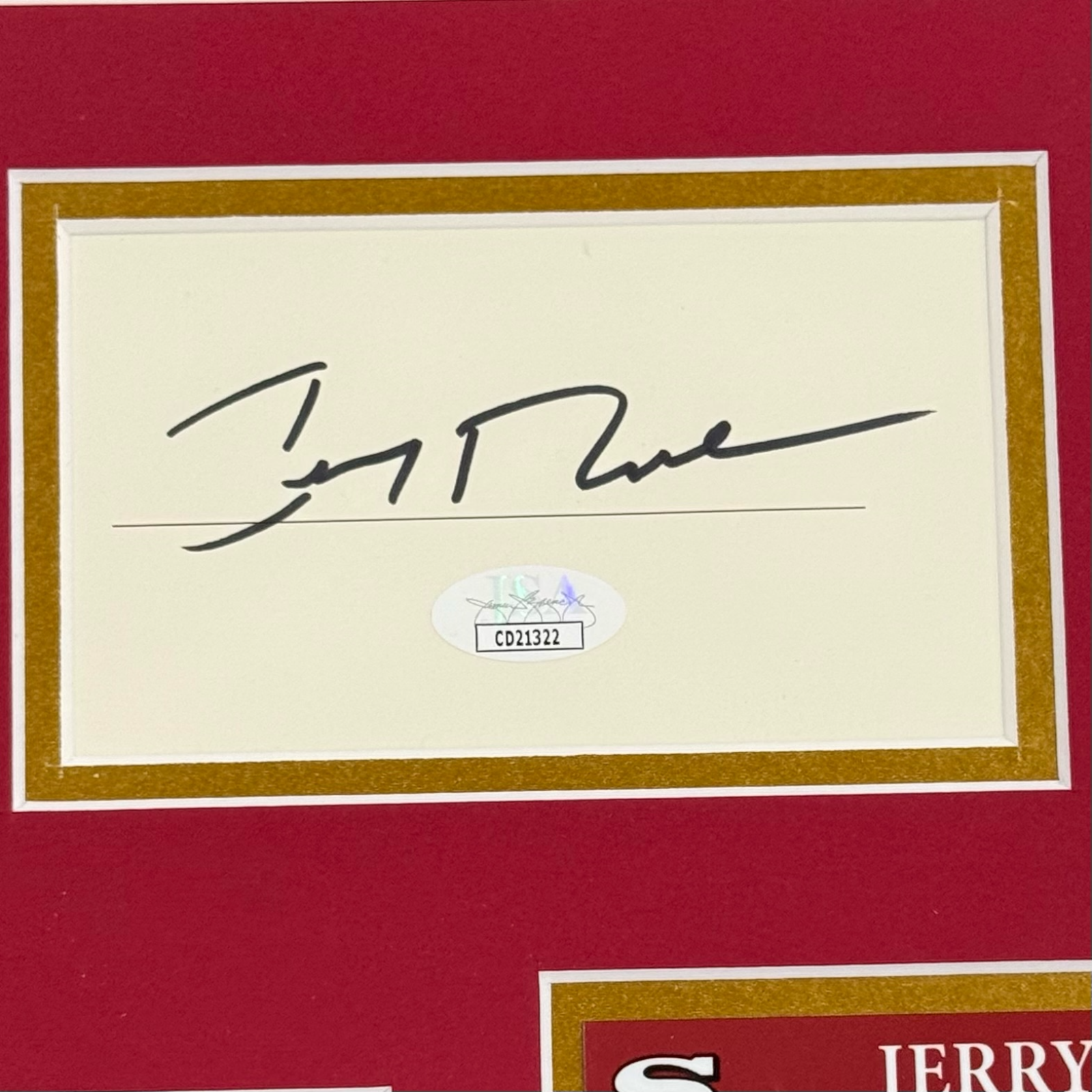 Jerry Rice And Joe Montana Autographed San Francisco 49ers Deluxe Framed 11x14 Photo Piece - JSA