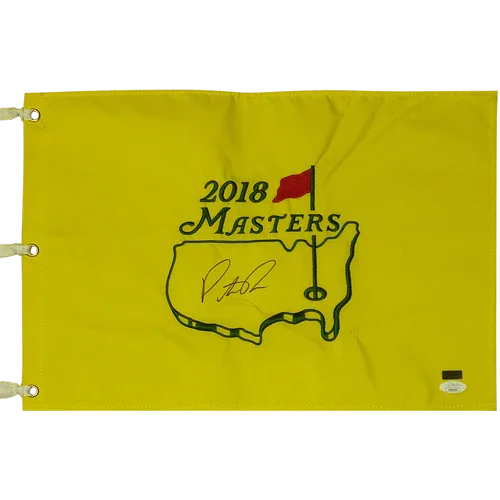 Patrick Reed Autographed 2018 Masters Golf Pin Flag - JSA