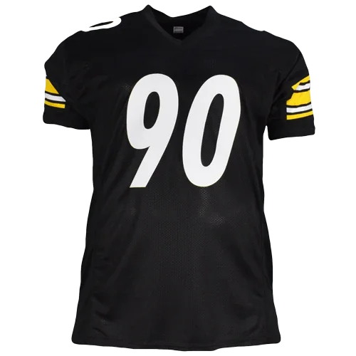 T.J. Watt Autographed Pittsburgh (Black #90) Custom Jersey - Beckett