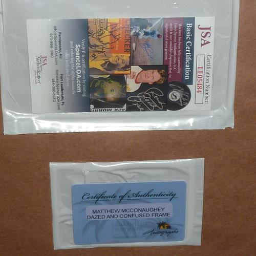 Matthew McConaughey Autographed Dazed And Confused Alright Alright Alright Deluxe Framed 12x18 Poster Piece - JSA