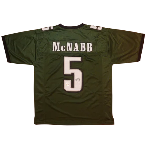 Donovan McNabb Autographed Philadelphia (Green #5) Custom Jersey - JSA