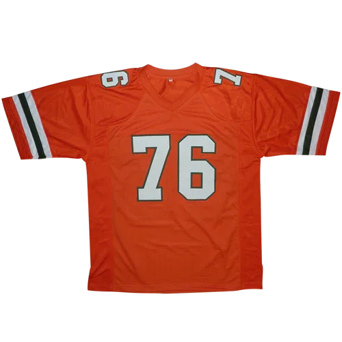 Warren Sapp Autographed Miami Hurricanes (Orange #76) Custom Jersey - Beckett