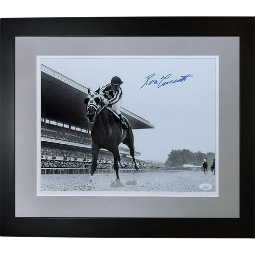 Ron Turcotte Autographed Secretariat (Looking Back) Deluxe Framed 11x14 Photo - JSA