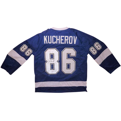 Nikita Kucherov Autographed Tampa Bay (Blue #86) Custom Jersey - JSA