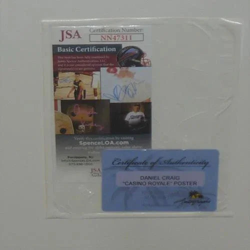 Casino Royale Full-Size Movie Poster Deluxe Framed with Daniel Craig Autograph - JSA