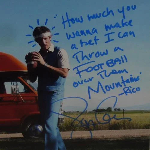 Jon Gries Uncle Rico Autographed Napoleon Dynamite Deluxe Framed 11x14 Photo w/ Long inscription - Beckett