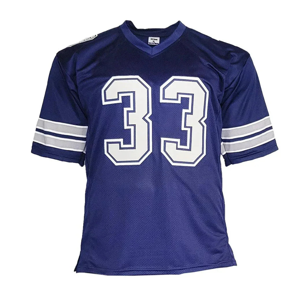 Tony Dorsett Autographed Dallas Cowboys (Blue #33) Custom Jersey - JSA