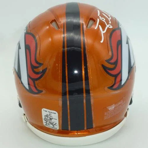 Tim Tebow Autographed Denver Broncos (FLASH Alternate) Mini Helmet - Tebow Holo