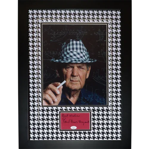Paul Bear Bryant Autographed Alabama Crimson Tide (Chalk Board) 11x14 Photo Framed with Autograph - JSA
