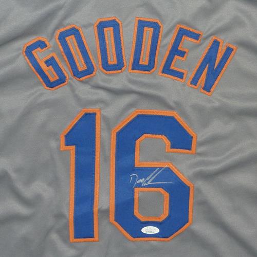 Dwight Gooden Autographed New York (Grey #16) Custom Baseball Jersey - JSA