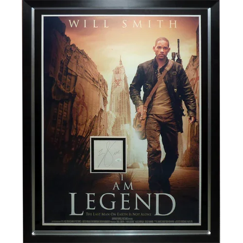 I am Legend Full-Size Movie Poster Deluxe Framed with Will Smith Autograph - JSA