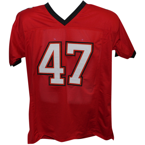 John Lynch Autographed Tampa Bay (Red #47) Custom Jersey - Beckett