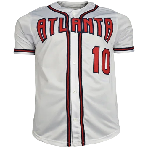 Chipper Jones Autographed Atlanta (White #10) Custom Jersey - JSA