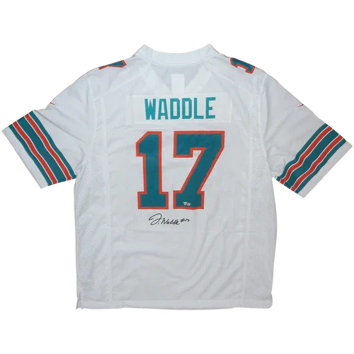 Jaylen Waddle Autographed Miami Dolphins (White #17 Throwback) Nike Game Jersey - Fanatics