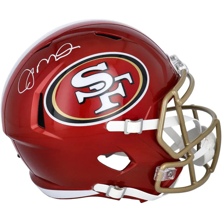 Joe Montana Autographed San Francisco 49ers (FLASH Alternate) Deluxe Full-Size Replica Helmet - Fanatics