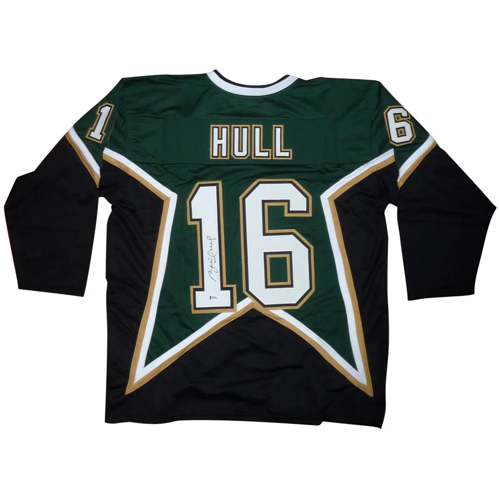 Brett Hull Autographed Dallas (Green #16) Custom Jersey - BAS